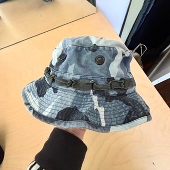 Other - Military Boonie Hat Men Sz 7 Blue Camo Sun Bucket Tactical Fishing Hat
